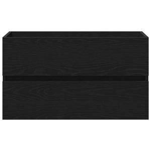 vidaXL Mobile Lavabo Rovere Nero 80x38,5x45 cm in Legno Multistrato