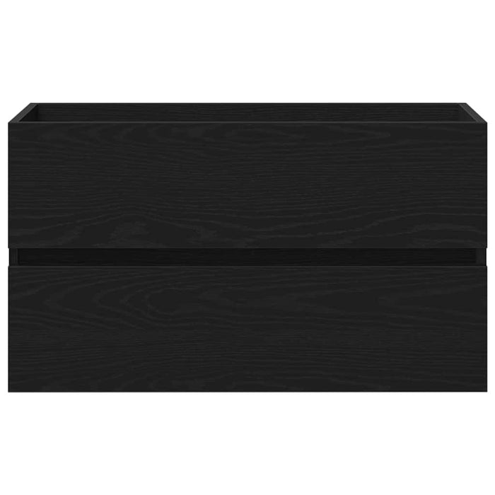 vidaXL Mobile Lavabo Rovere Nero 80x38,5x45 cm in Legno Multistrato