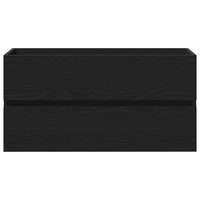 Mobile Lavabo Rovere Nero 90x38,5x45 cm in Legno Multistrato 862544