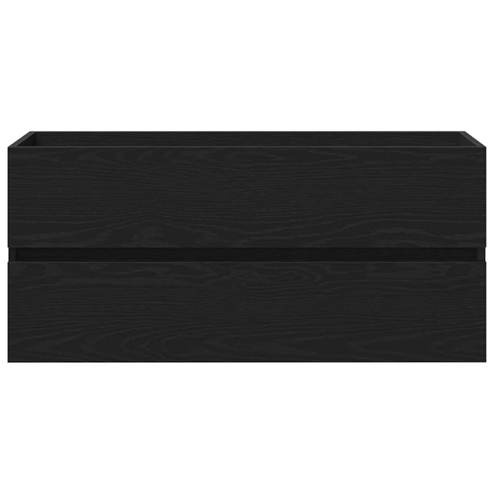 Mobile Lavabo Rovere Nero 100x38,5x45 cm Legno Multistrato