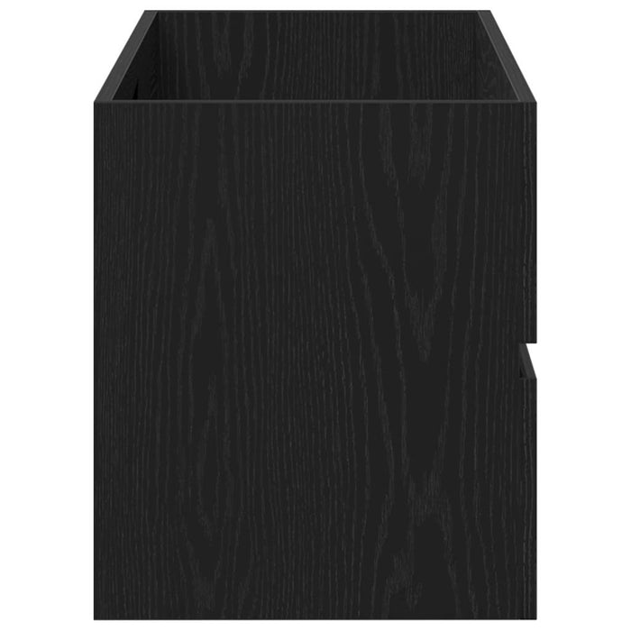 Mobile Lavabo-Armadietto da bagno Rovere Nero 100x38,5x45 cm Legno Multistrato