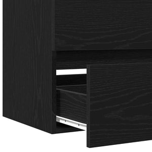 Mobile Lavabo Rovere Nero 100x38,5x45 cm Legno Multistrato 862545