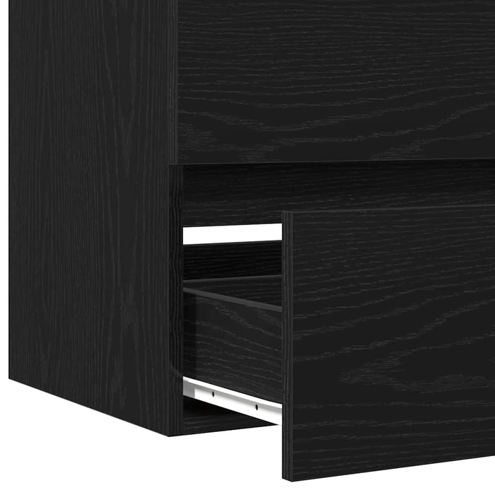 Mobile Lavabo Rovere Nero 100x38,5x45 cm Legno Multistrato 862545