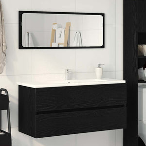 Mobile Lavabo Rovere Nero 100x38,5x45 cm Legno Multistrato 862545