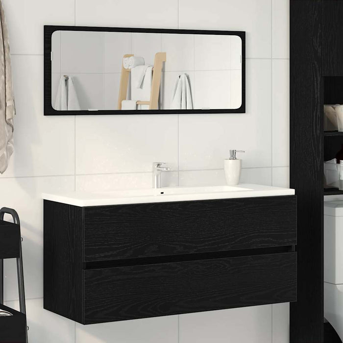 Mobile Lavabo Rovere Nero 100x38,5x45 cm Legno Multistrato 862545