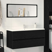 Mobile Lavabo Rovere Nero 100x38,5x45 cm Legno Multistrato