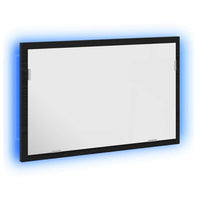 Specchio da Bagno con Luci LED-Specchio per Bagno Rovere Nero 60x8,5x37 cm