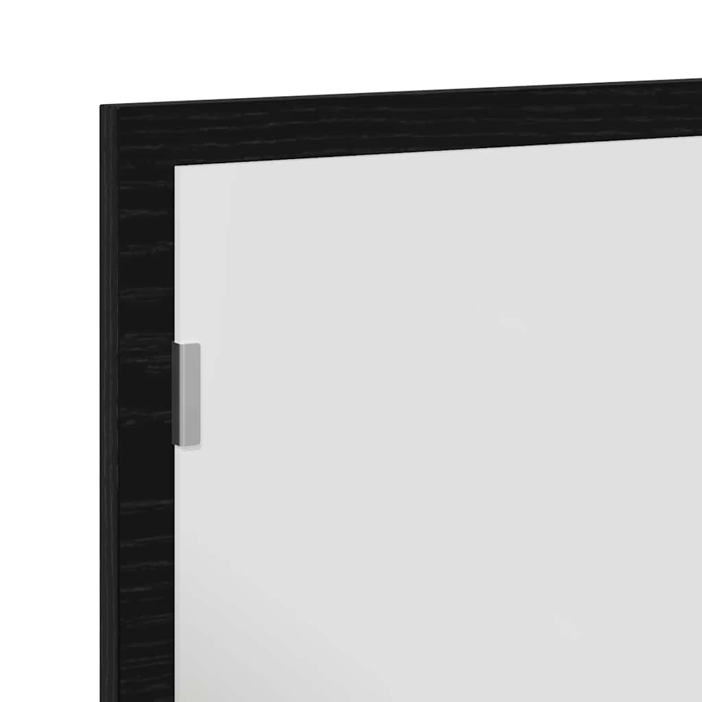 Specchio da Bagno con Luci LED Rovere Nero 60x8,5x37 cm 862547
