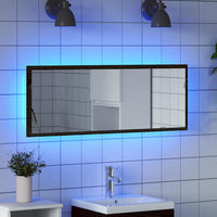 Specchio da bagno LED Rovere nero 100 x 8.5 x 37 cm 862548