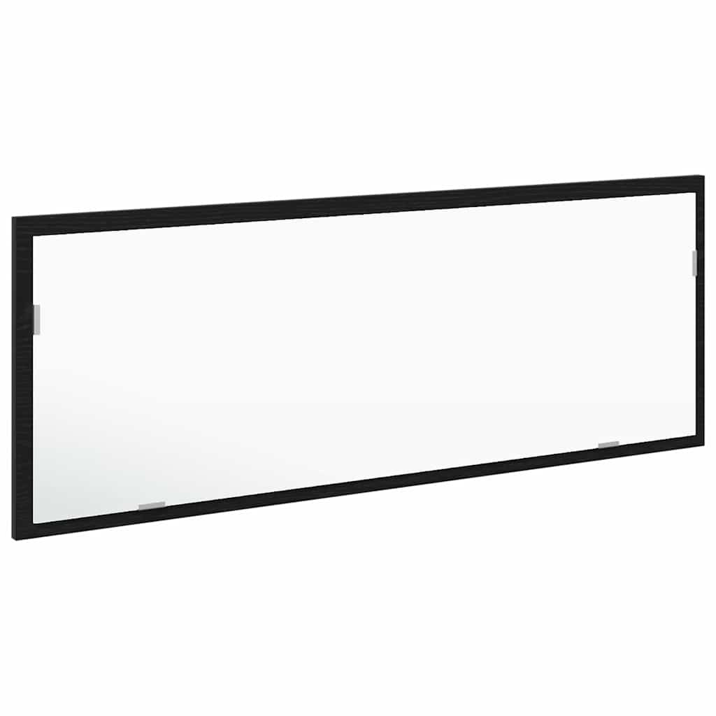 Specchio da Bagno LED-Specchio decorativo con LED Rovere Nero 100 x 8,5 x 37 cm Vetro