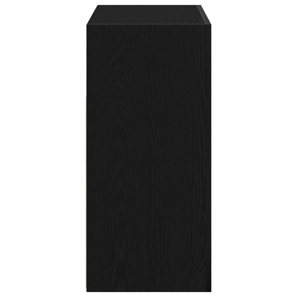 Credenza-Buffet-Armadio da cucina Nero 80 x 35 x 75 cm Legno multistrato