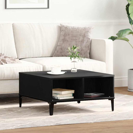 Tavolino da Salotto-Tavolino da soggiorno-Tavolo Rovere Nero 60 x 60 x 30 cm 273838