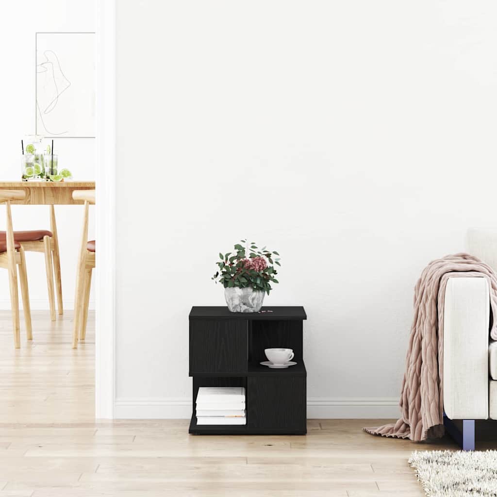 Tavolo laterale Rovere nero 40 x 40 x 40 cm Legno multistrato 862605