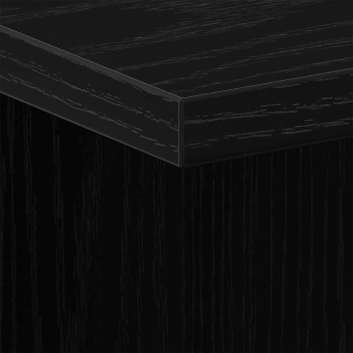 Armadio da Notte Rovere nero 35 x 35 x 55 cm Legno multistrato 862617