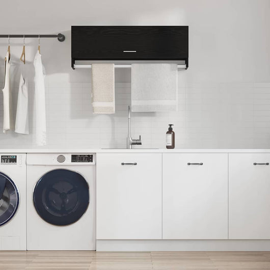 Guardaroba con porta Nero 100 x 32.5 x 35 cm Legno multistrato 862657