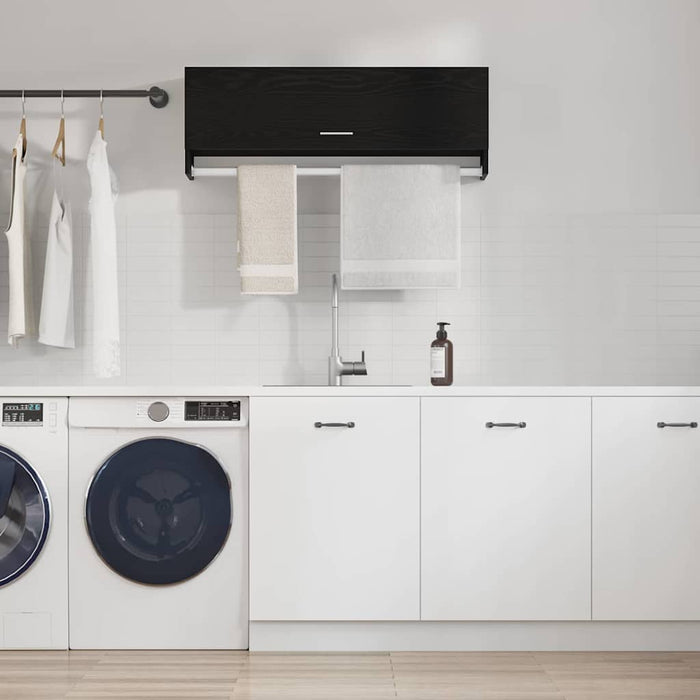 Guardaroba con porta Nero 100 x 32.5 x 35 cm Legno multistrato 862657