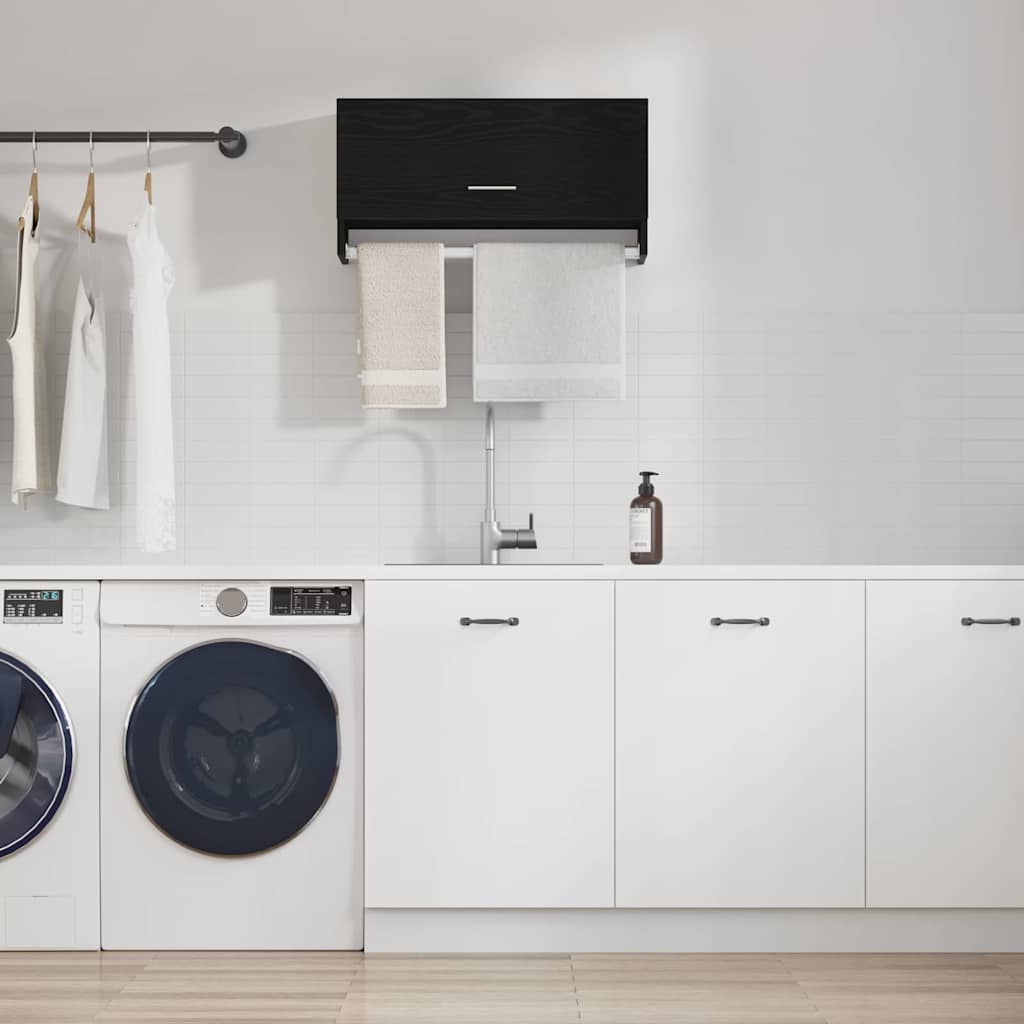 Guardaroba con porta Nero 70 x 32.5 x 35 cm Legno multistrato 862658