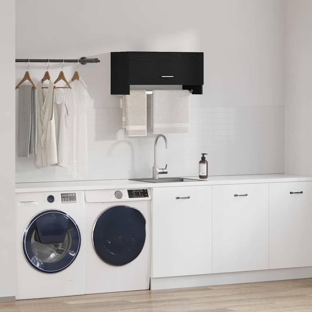 Guardaroba con porta Nero 70 x 32.5 x 35 cm Legno multistrato 862658