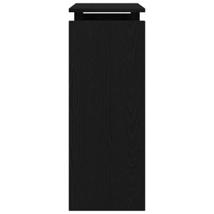 Tavolo consolle Rovere nero 80 x 30 x 80 cm Legno multistrato 862661
