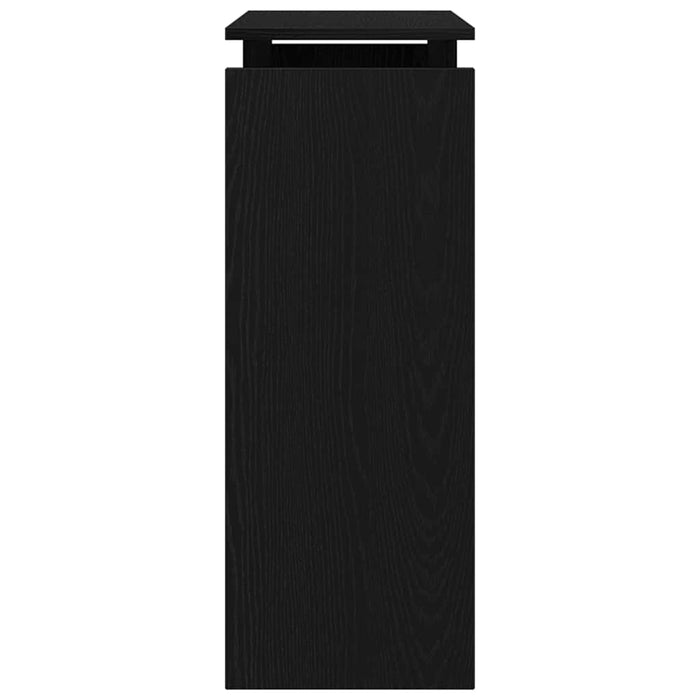 Tavolo consolle Rovere nero 80 x 30 x 80 cm Legno multistrato 862661