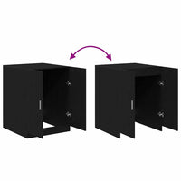 Mobile per lavatrice Rovere nero 70.5 x 71.5 x 91.5 cm 862667