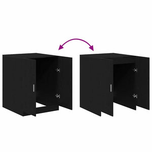 Mobile per lavatrice Rovere nero 70.5 x 71.5 x 91.5 cm 862667