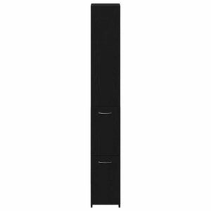 Mobile da Bagno Rovere Nero 25 x 25 x 170 cm Legno multistrato 862669