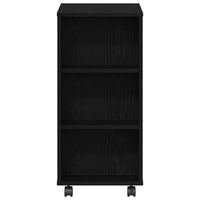 Armadio contenitore con ruota Rovere nero 60 x 35 x 75 cm 862671