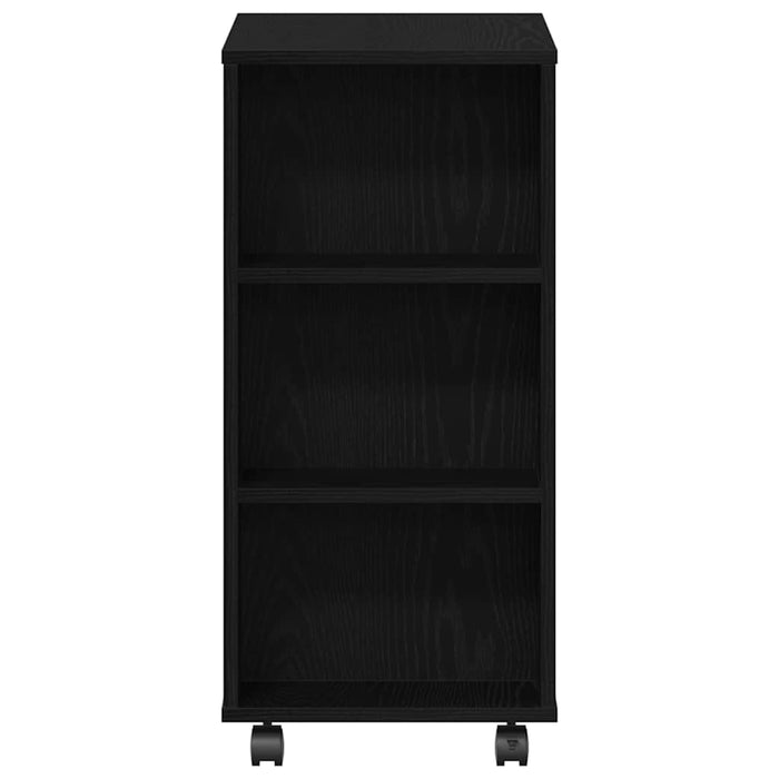 Armadio contenitore con ruota Rovere nero 60 x 35 x 75 cm 862671