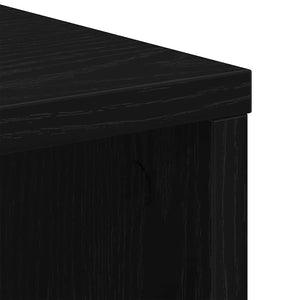 Armadio contenitore con ruota Rovere nero 60 x 53 x 72.5 cm 862672