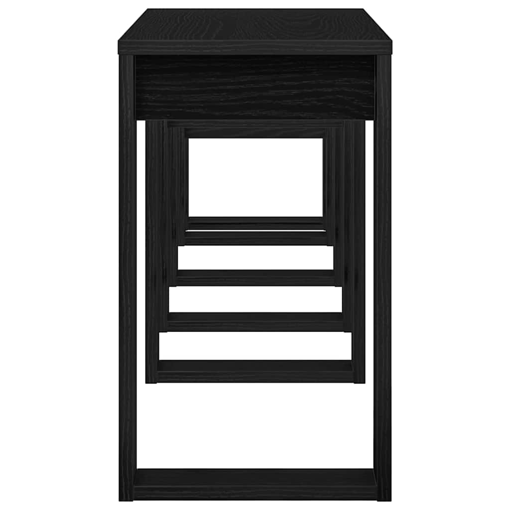 Tavolo Nesting 3 pcs Rovere nero 61 x 28 x 47 cm 862677