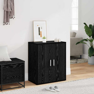 Scarpiera Rovere nero 60 x 35 x 70 cm Legno multistrato 862682