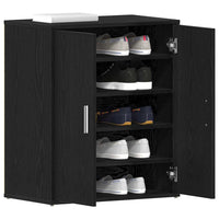 Scarpiera Rovere nero 60 x 35 x 70 cm Legno multistrato 862682