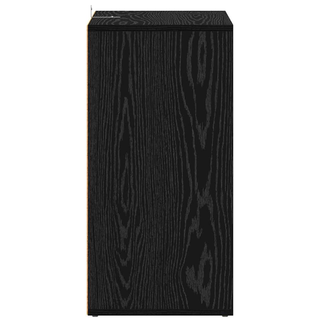 Scarpiera Rovere nero 60 x 35 x 70 cm Legno multistrato 862683