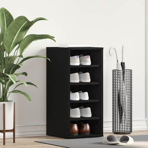 Scarpiera Rovere nero 32 x 35 x 70 cm Legno multistrato 862686