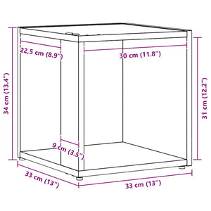 Mensole angolari Rovere nero 33 x 33 x 34.5 cm 862689