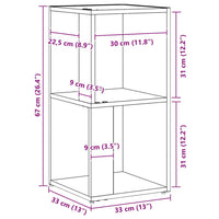 Mensole angolari Rovere nero 33 x 33 x 67 cm Legno multistrato 862690