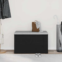 panchina con cassetto Nero 80 x 40 x 45 cm Legno multistrato 862701