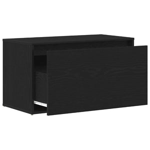 panchina con cassetto Nero 80 x 40 x 45 cm Legno multistrato 862701