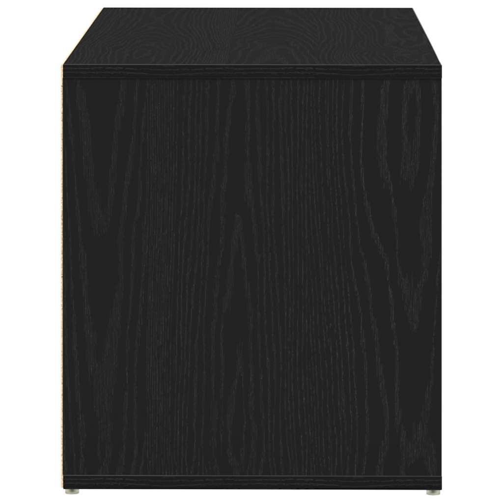 panchina con cassetto Nero 80 x 40 x 45 cm Legno multistrato 862701