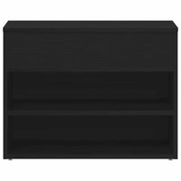 Panca per scarpe Rovere nero 60 x 30 x 45 cm Legno multistrato 862702