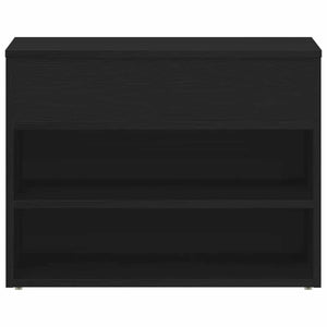 Panca per scarpe Rovere nero 60 x 30 x 45 cm Legno multistrato 862702