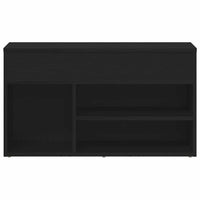 Panca per scarpe Rovere nero 80 x 30 x 45 cm Legno multistrato 862703