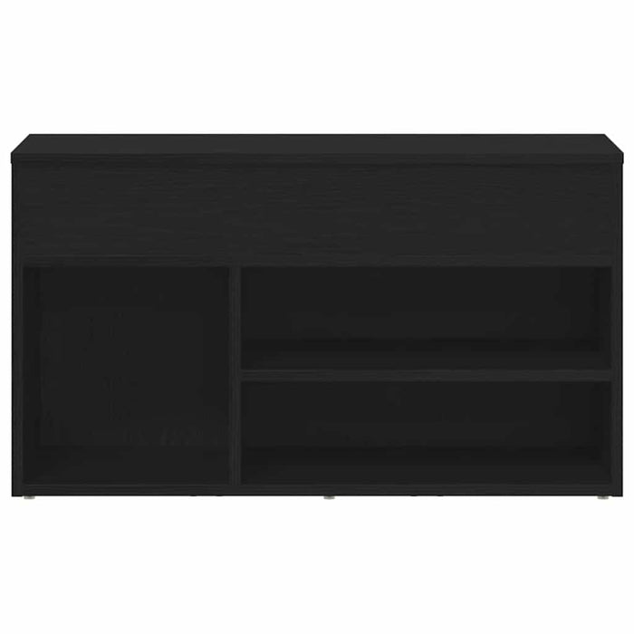 Panca per scarpe Rovere nero 80 x 30 x 45 cm Legno multistrato 862703
