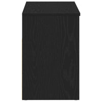 Panca per scarpe Rovere nero 80 x 30 x 45 cm Legno multistrato 862703