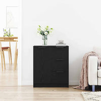 Credenza con cassetto Nero 60 x 30 x 70 cm Legno multistrato 862737