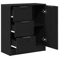Credenza con cassetto Nero 60 x 30 x 70 cm Legno multistrato 862737