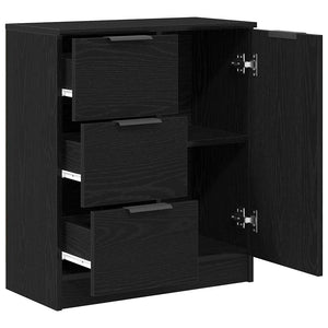 Credenza con cassetto Nero 60 x 30 x 70 cm Legno multistrato 862737