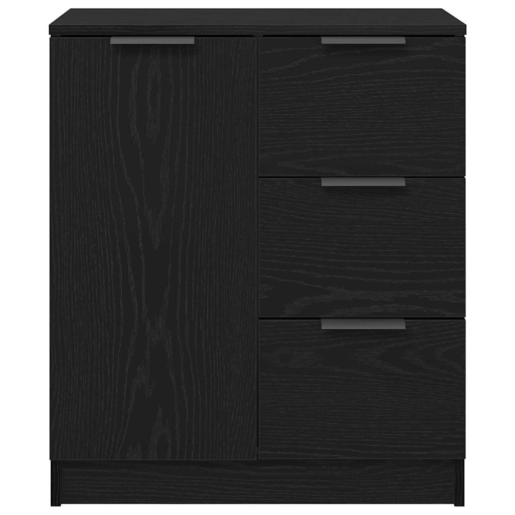 Credenza con cassetto Nero 60 x 30 x 70 cm Legno multistrato 862737