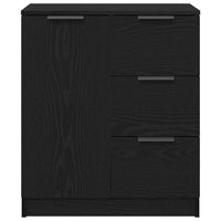 Credenza con cassetto Nero 60 x 30 x 70 cm Legno multistrato 862737